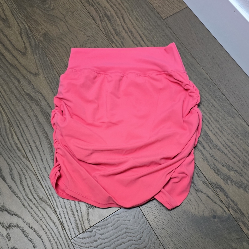 Athleta Transcend Ruched Skort in Coral Pink - Picture 4 of 12